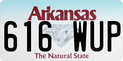 AR license plate 616WUP