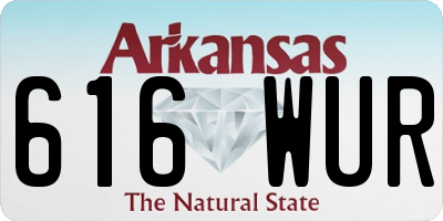AR license plate 616WUR