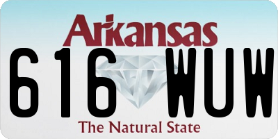 AR license plate 616WUW