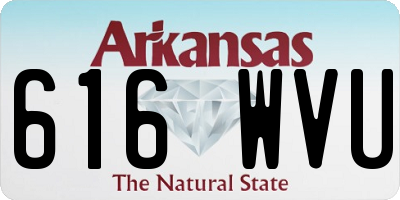AR license plate 616WVU