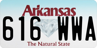 AR license plate 616WWA