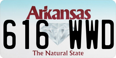 AR license plate 616WWD