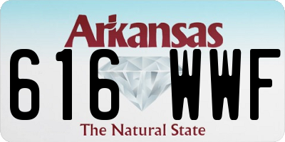 AR license plate 616WWF