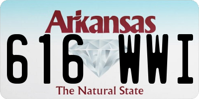 AR license plate 616WWI