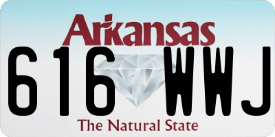 AR license plate 616WWJ