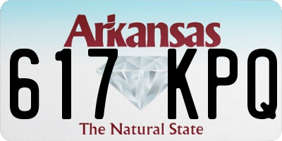 AR license plate 617KPQ