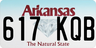 AR license plate 617KQB
