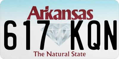AR license plate 617KQN