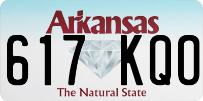 AR license plate 617KQO