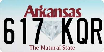 AR license plate 617KQR