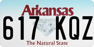 AR license plate 617KQZ