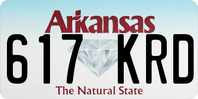 AR license plate 617KRD