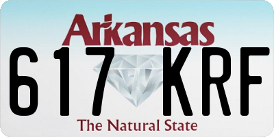 AR license plate 617KRF