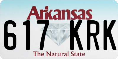 AR license plate 617KRK