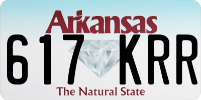 AR license plate 617KRR