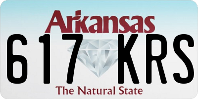AR license plate 617KRS