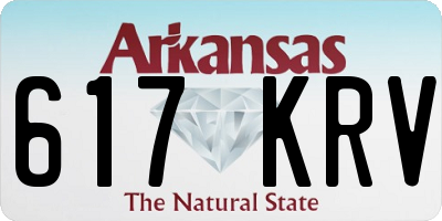 AR license plate 617KRV