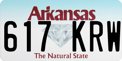AR license plate 617KRW