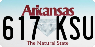 AR license plate 617KSU