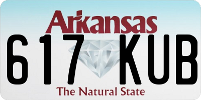 AR license plate 617KUB