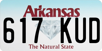 AR license plate 617KUD