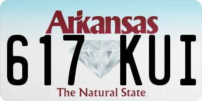AR license plate 617KUI