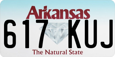 AR license plate 617KUJ