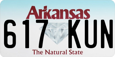 AR license plate 617KUN