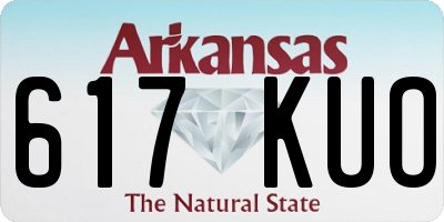 AR license plate 617KUO