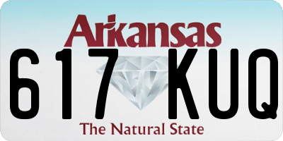 AR license plate 617KUQ