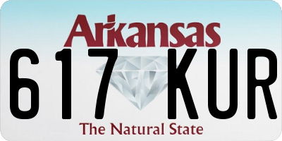 AR license plate 617KUR