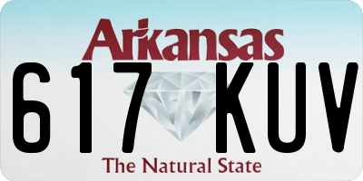 AR license plate 617KUV
