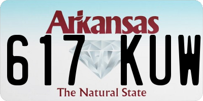 AR license plate 617KUW