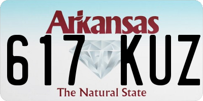 AR license plate 617KUZ
