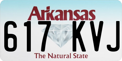 AR license plate 617KVJ
