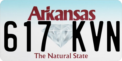 AR license plate 617KVN