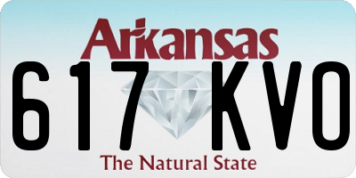 AR license plate 617KVO
