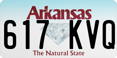 AR license plate 617KVQ