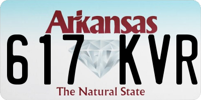 AR license plate 617KVR