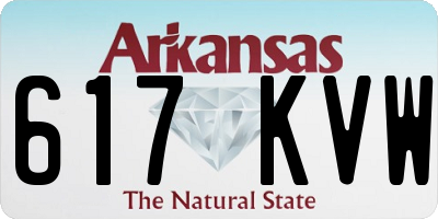 AR license plate 617KVW