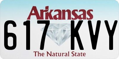 AR license plate 617KVY