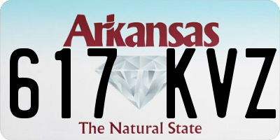 AR license plate 617KVZ