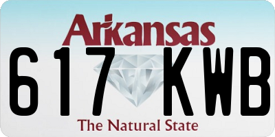 AR license plate 617KWB