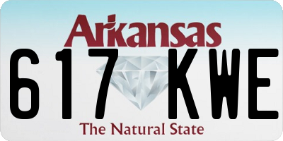 AR license plate 617KWE