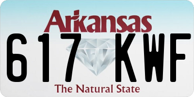AR license plate 617KWF