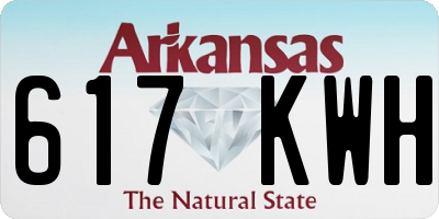 AR license plate 617KWH