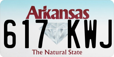 AR license plate 617KWJ