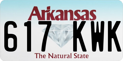 AR license plate 617KWK