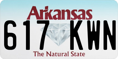 AR license plate 617KWN