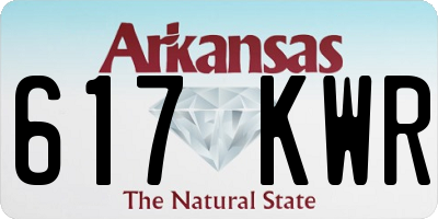 AR license plate 617KWR